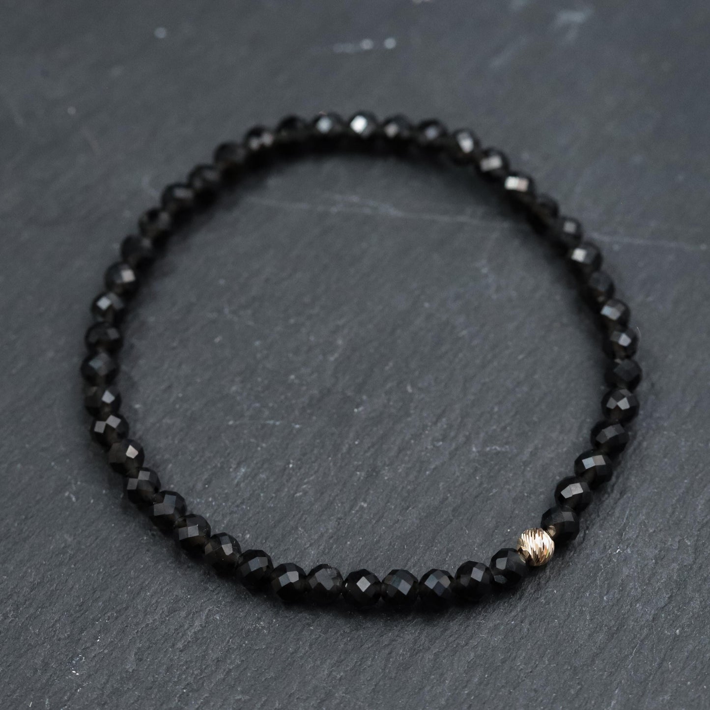 Black Obsidian Bracelet 4mm