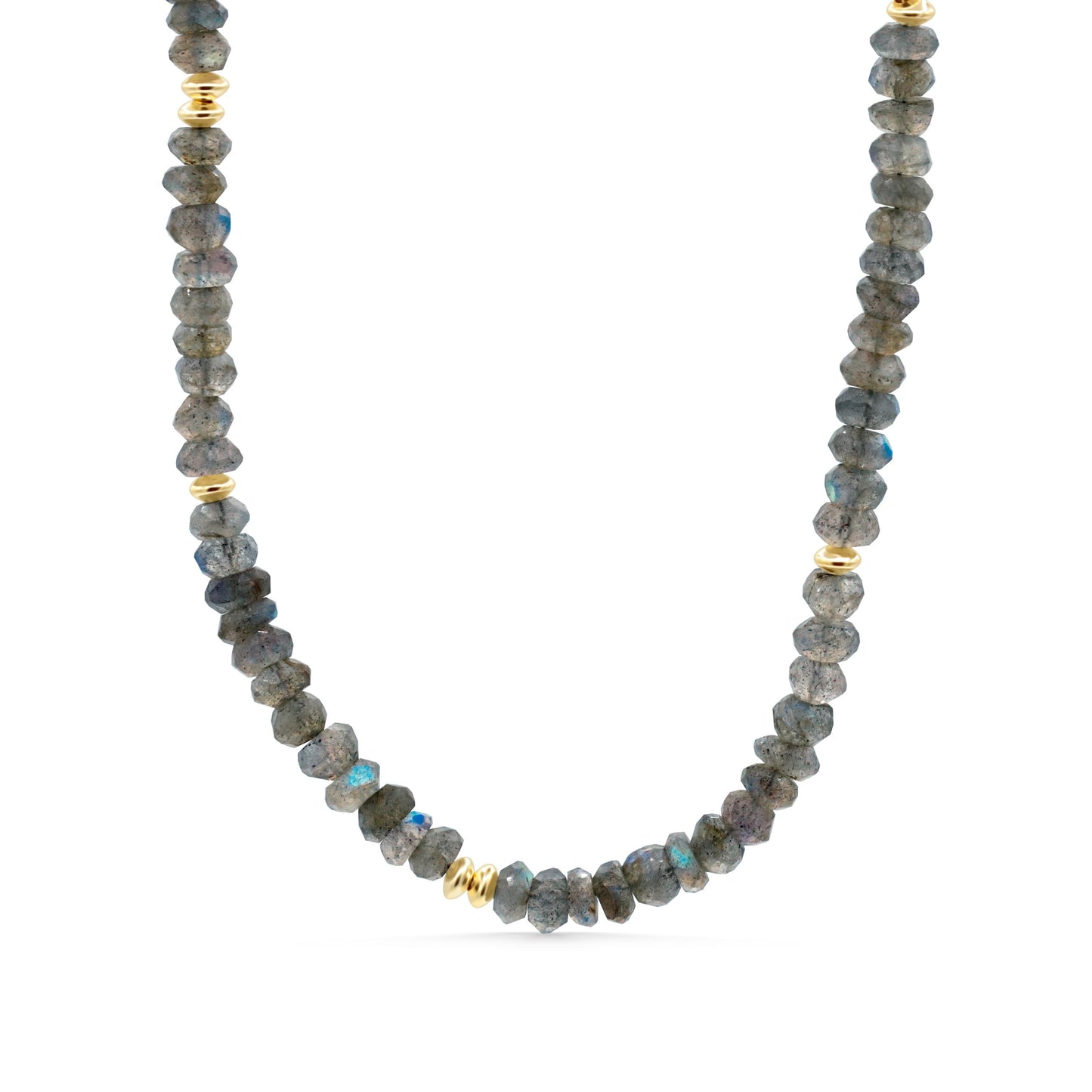 Labradorite Power Necklace – 14K Gold