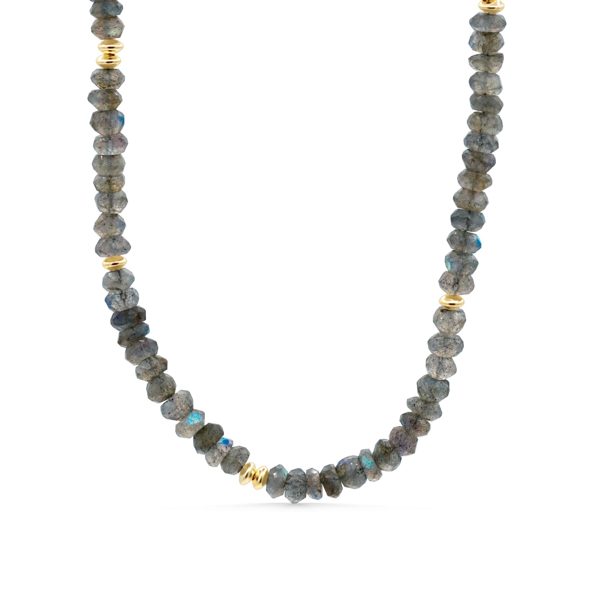Labradorite Power Necklace – 14K Gold
