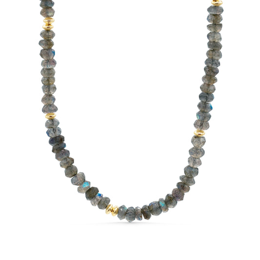 Labradorite Power Necklace – 14K Gold