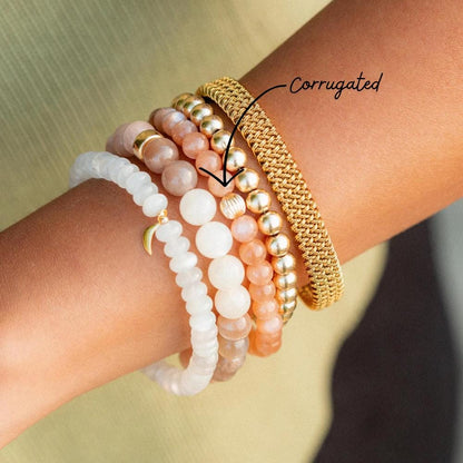 14K GOLD Peach Moonstone 6mm | AAA Grade Peach Moonstone Crystal Bracelet, 6mm Authentic Moonstone | natural peach moonstone