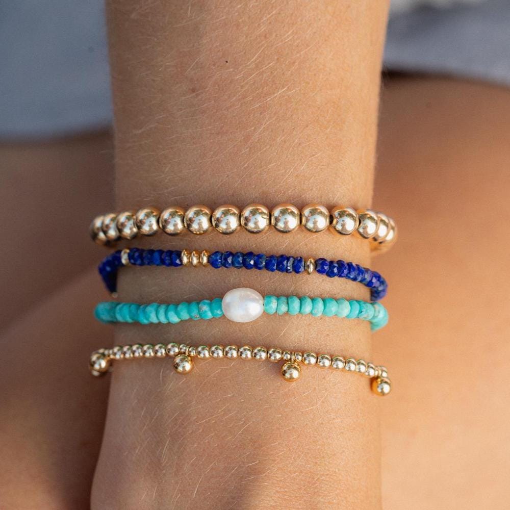 Lapis Lazuli Bracelet | dainty tiny lapis lazuli beaded bracelet | [EBLP1577] lapis lazuli gold bracelet | genuine lapis lazuli