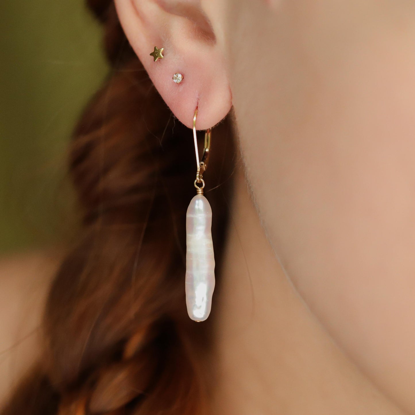 Freshwater pearl earrings, genuine pearl earrings, 14K filled gold pearl earrings, gold earrings pearls, 14K gold filled pearls