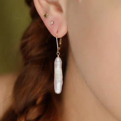Freshwater pearl earrings, genuine pearl earrings, 14K filled gold pearl earrings, gold earrings pearls, 14K gold filled pearls