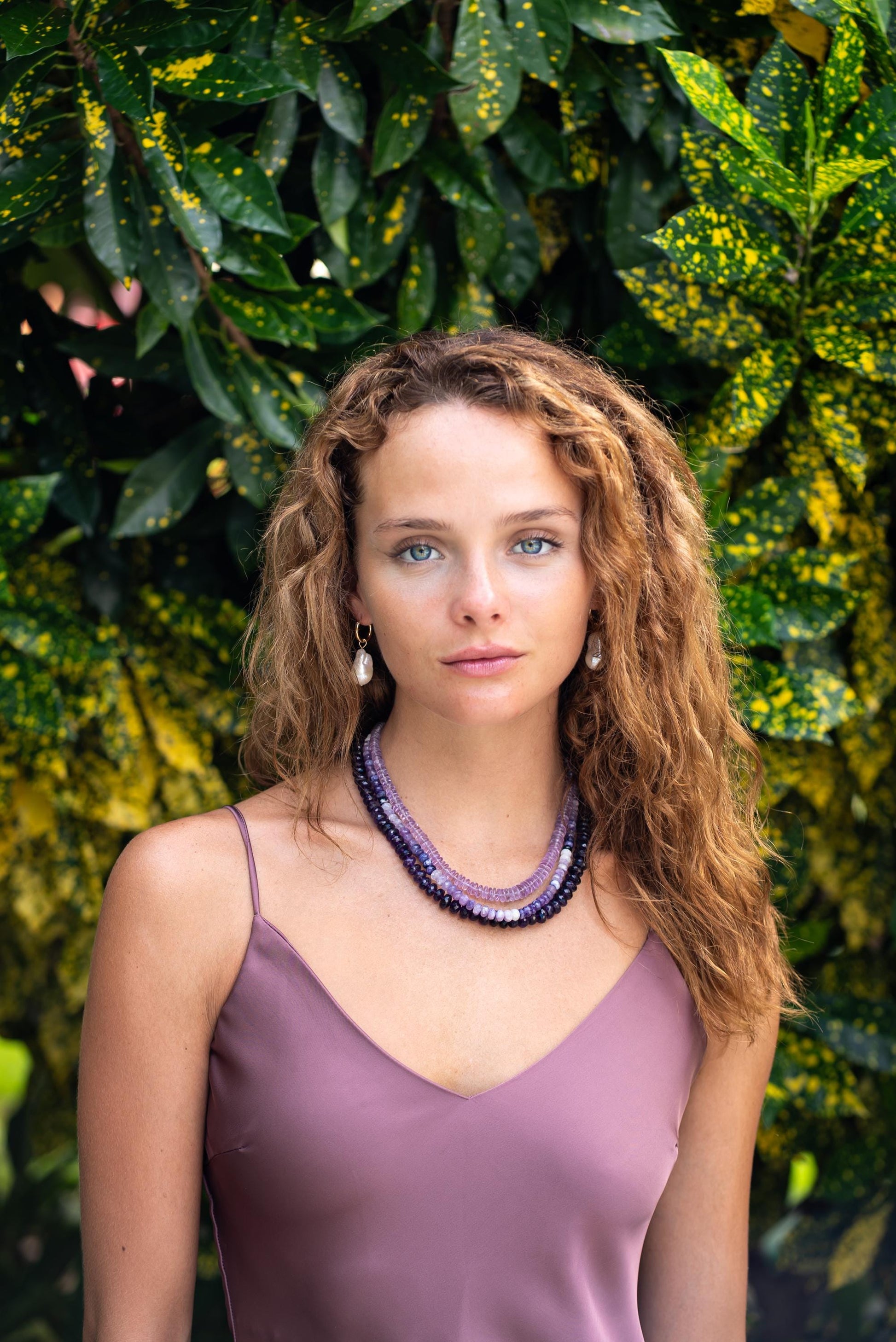 Purple Tiffany Opal Necklace