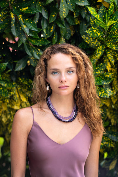 Purple Tiffany Opal Necklace
