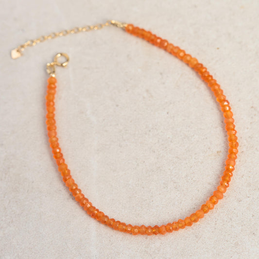 Carnelian Anklet – 14K Gold Filled