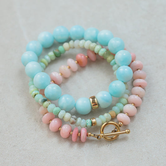 Hemimorphite Bracelet – 14K