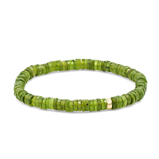 Vessonite Heishi Bracelet