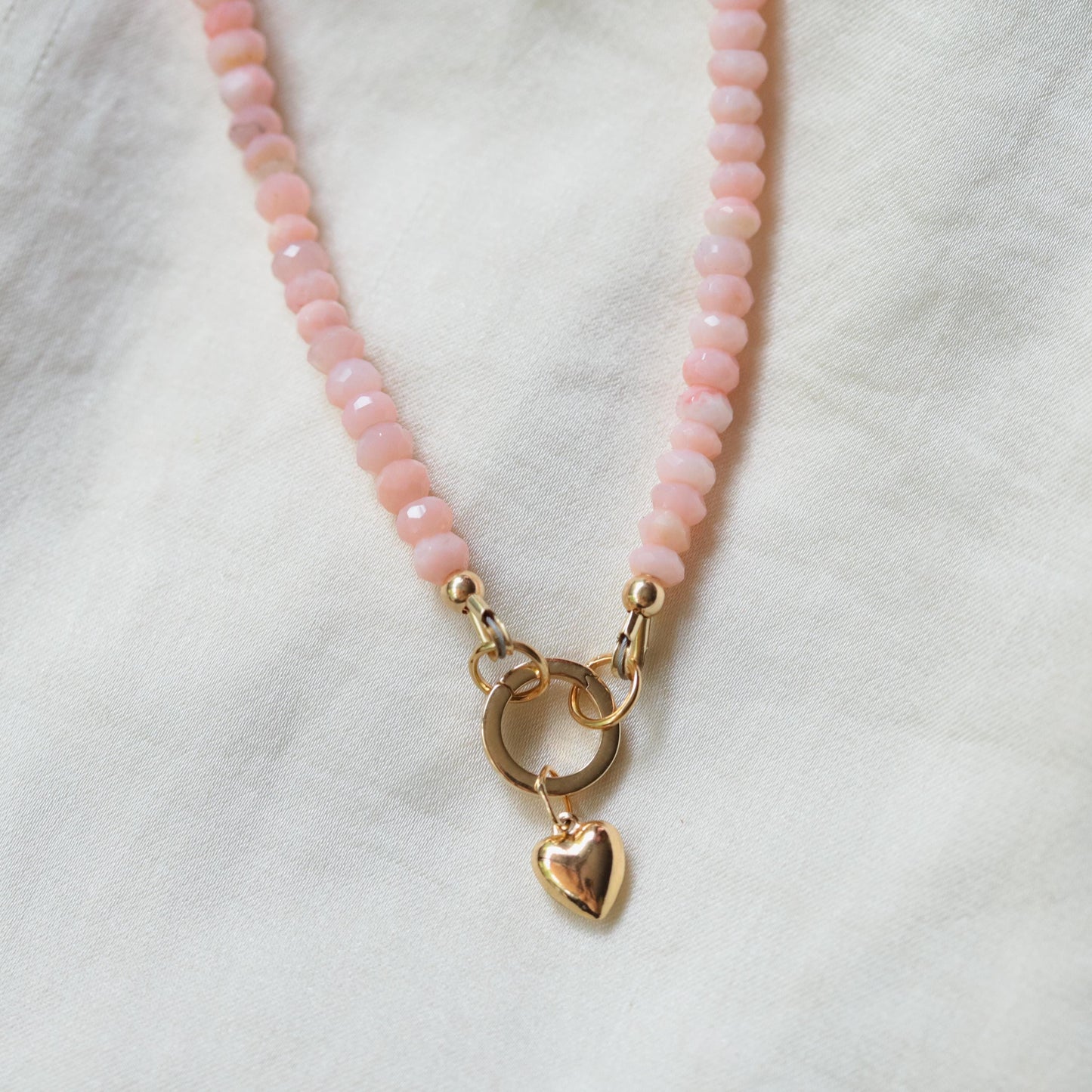 Rare Baby Pink Opal Necklace