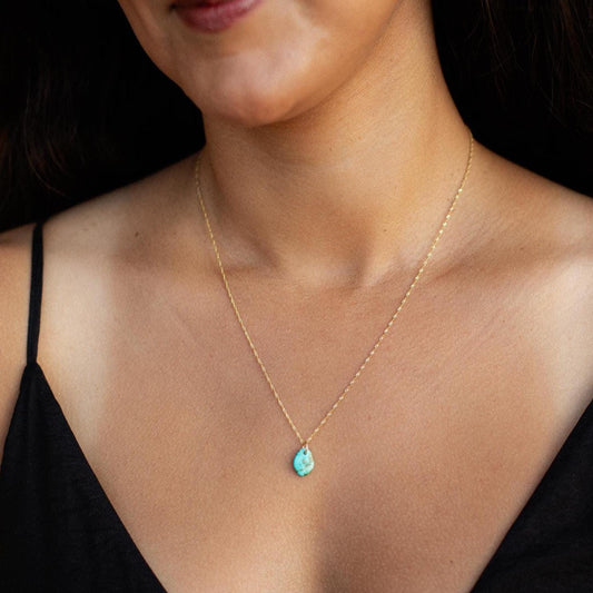 Turquoise Necklace, Turquoise Jewelry, [ENTP2136] December Birthstone | Genuine turquoise | turquoise