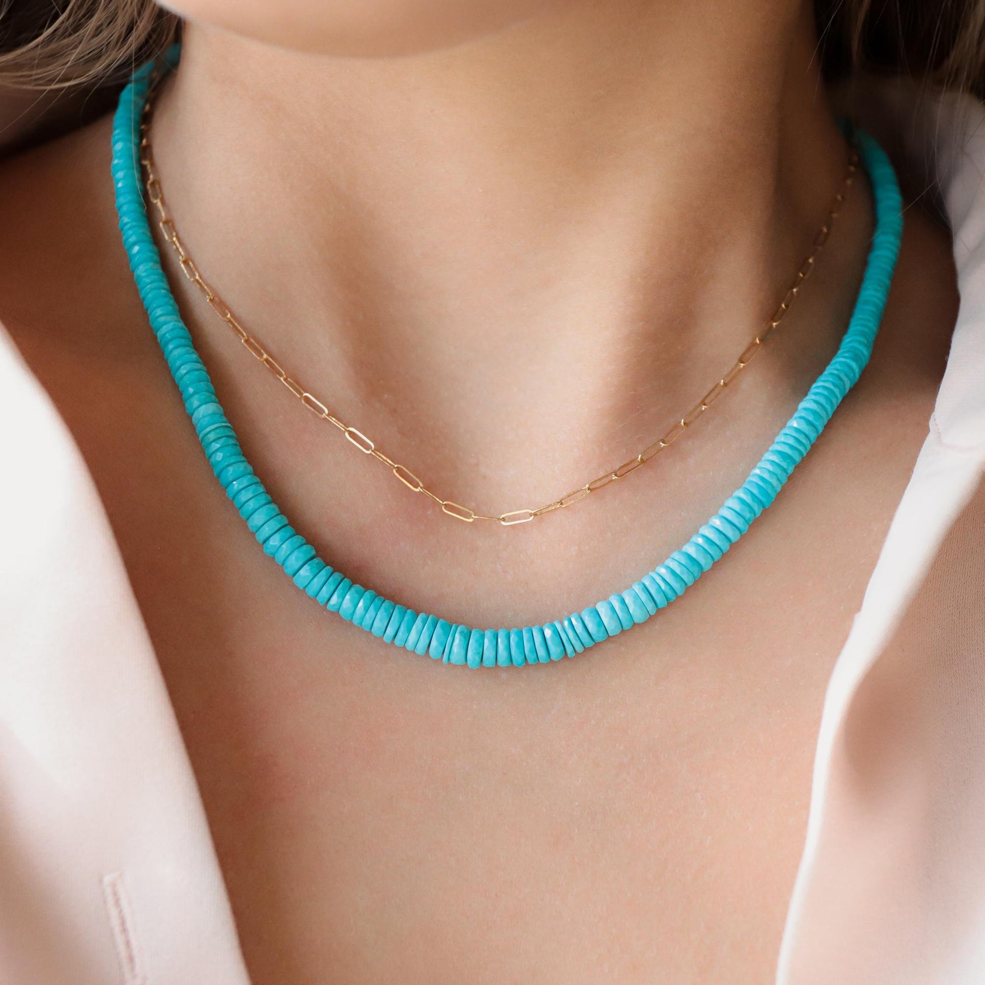 Arizona Turquoise Necklace - 14K