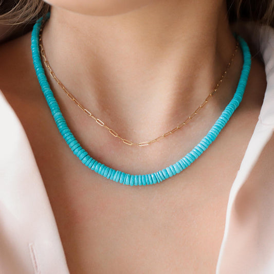 Arizona Turquoise Necklace - 14K