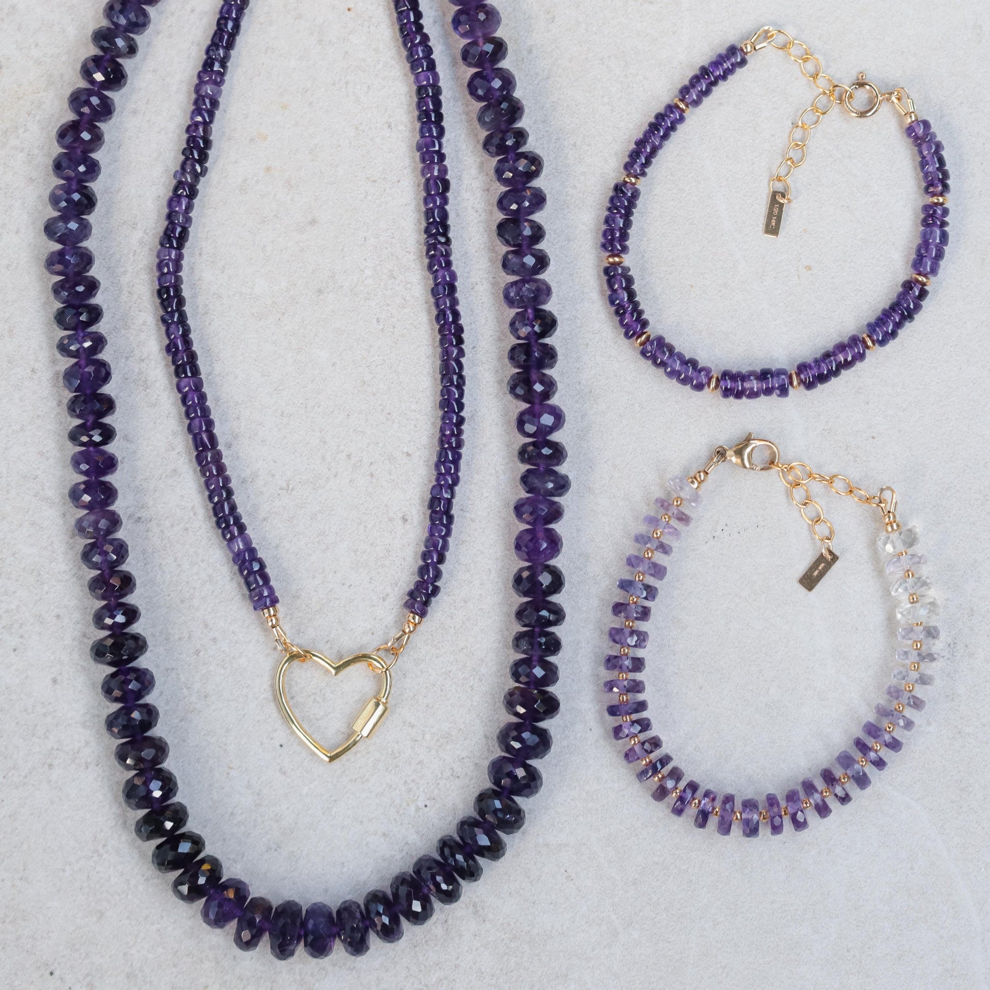 Amethyst Bracelet | beaded amethyst bracelet | dainty amethyst beaded bracelet | [EBAP1556] 14k gold filled | February birthstone | amethyst