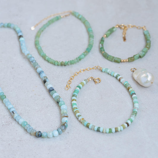 Peruvian Opal Open Heart Anklet