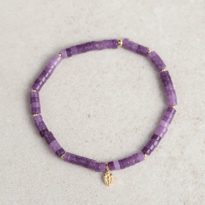 Lepidolite Heishi Bracelet
