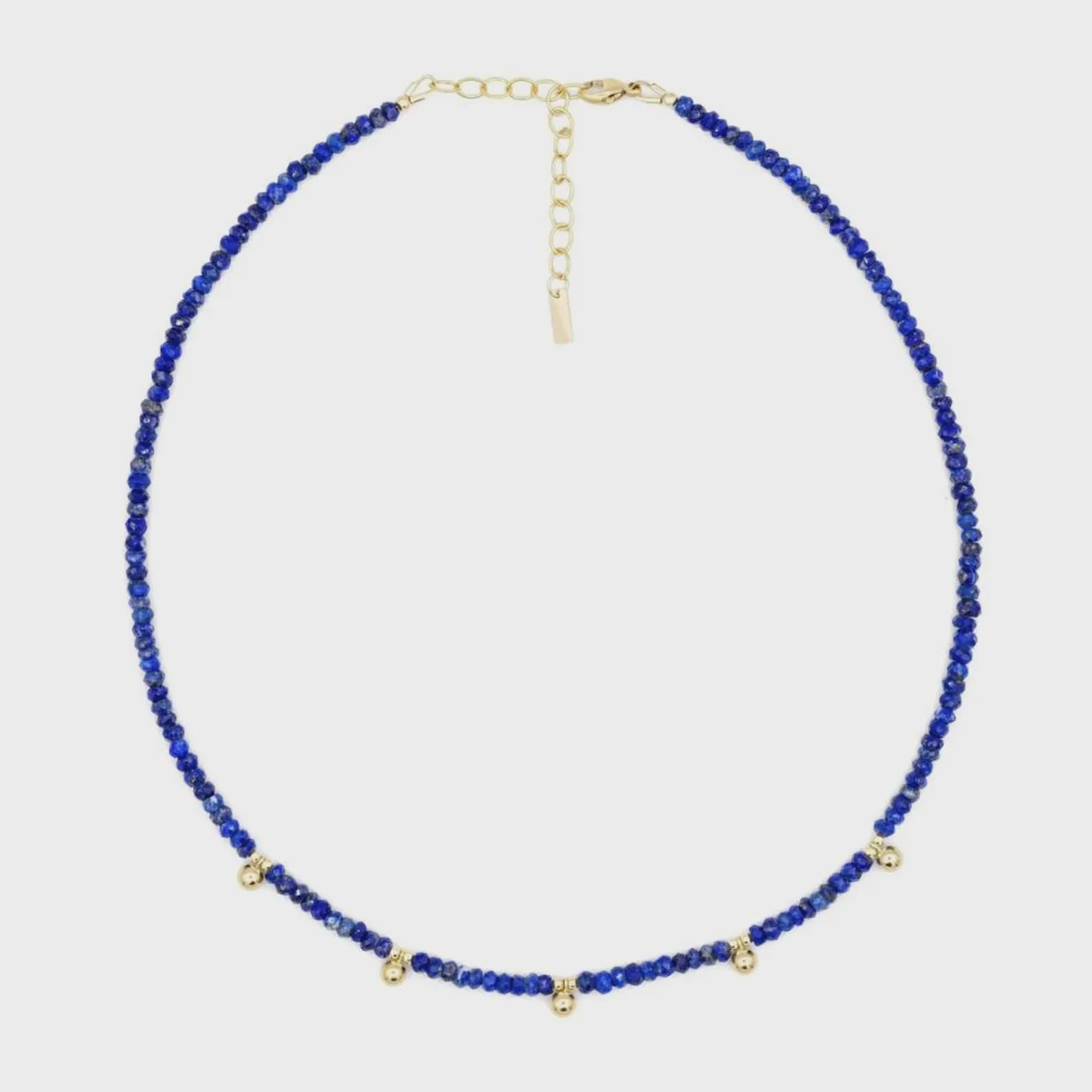 Lapis lazuli beaded necklace