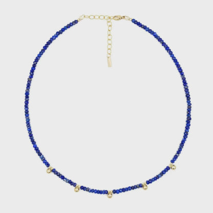 Lapis lazuli beaded necklace