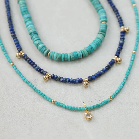 Lapis lazuli beaded necklace