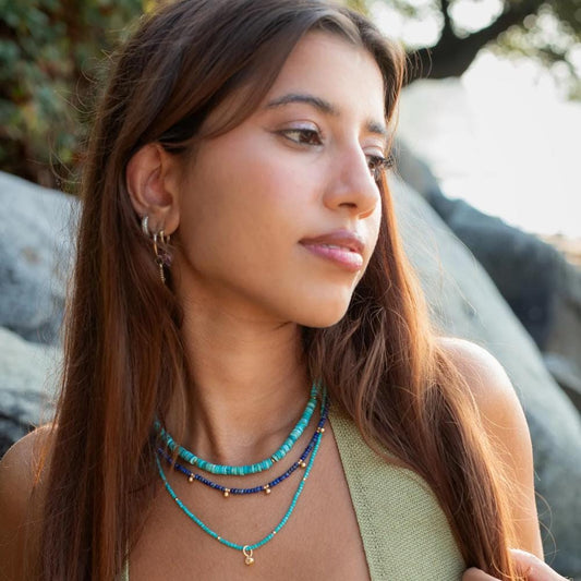 Lapis lazuli beaded necklace