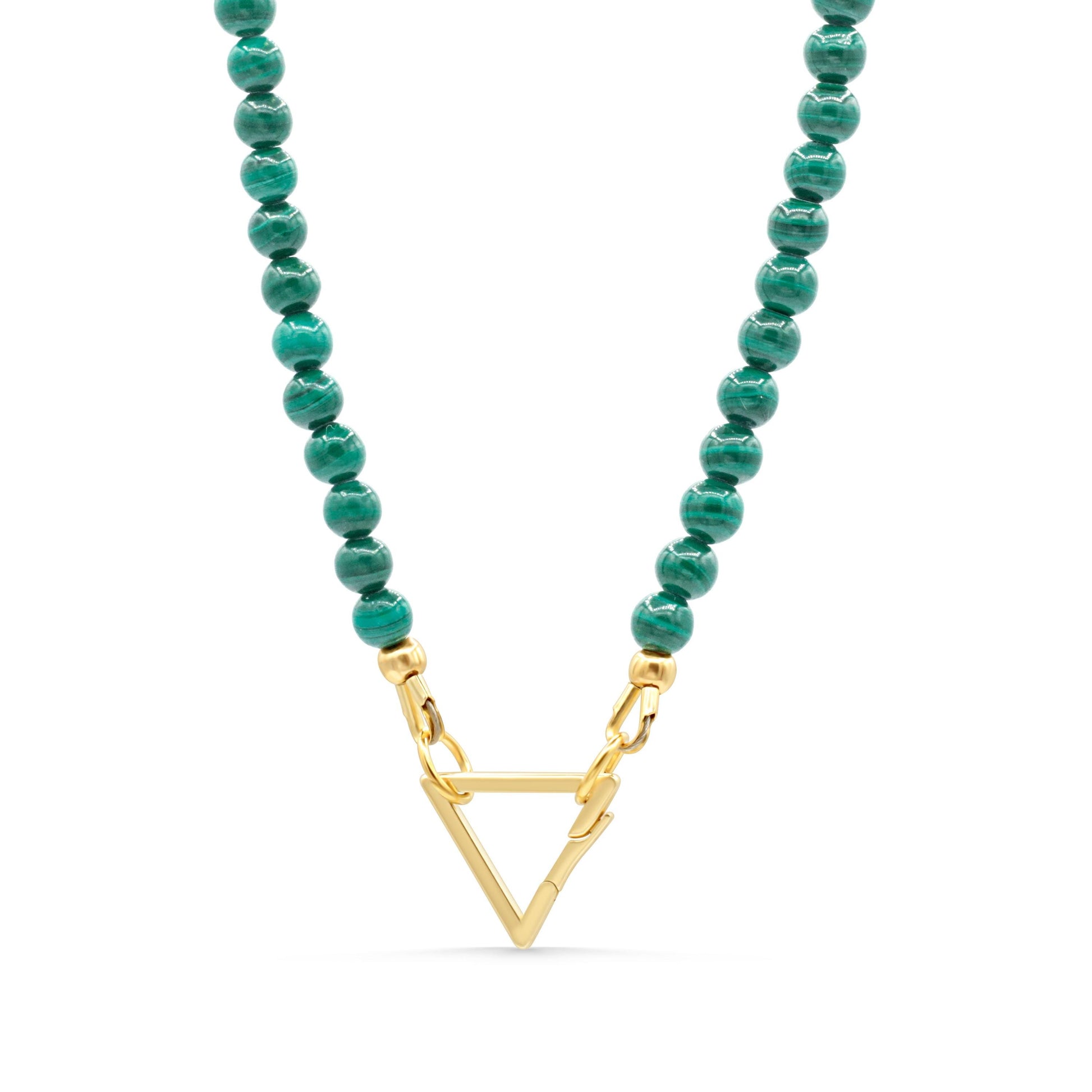 Apex Carabiner Necklace 14K GOLD Lapis lazuli carabiner, lapis carabiner gold lapis lazuli or malachite | beaded lapis necklace