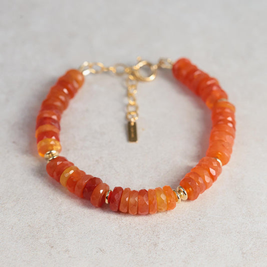 Carnelian Bracelet | dainty tiny carnelian beaded bracelet | carnelian gold bracelet | genuine carnelian bracelet | carnelian jewelry #0398