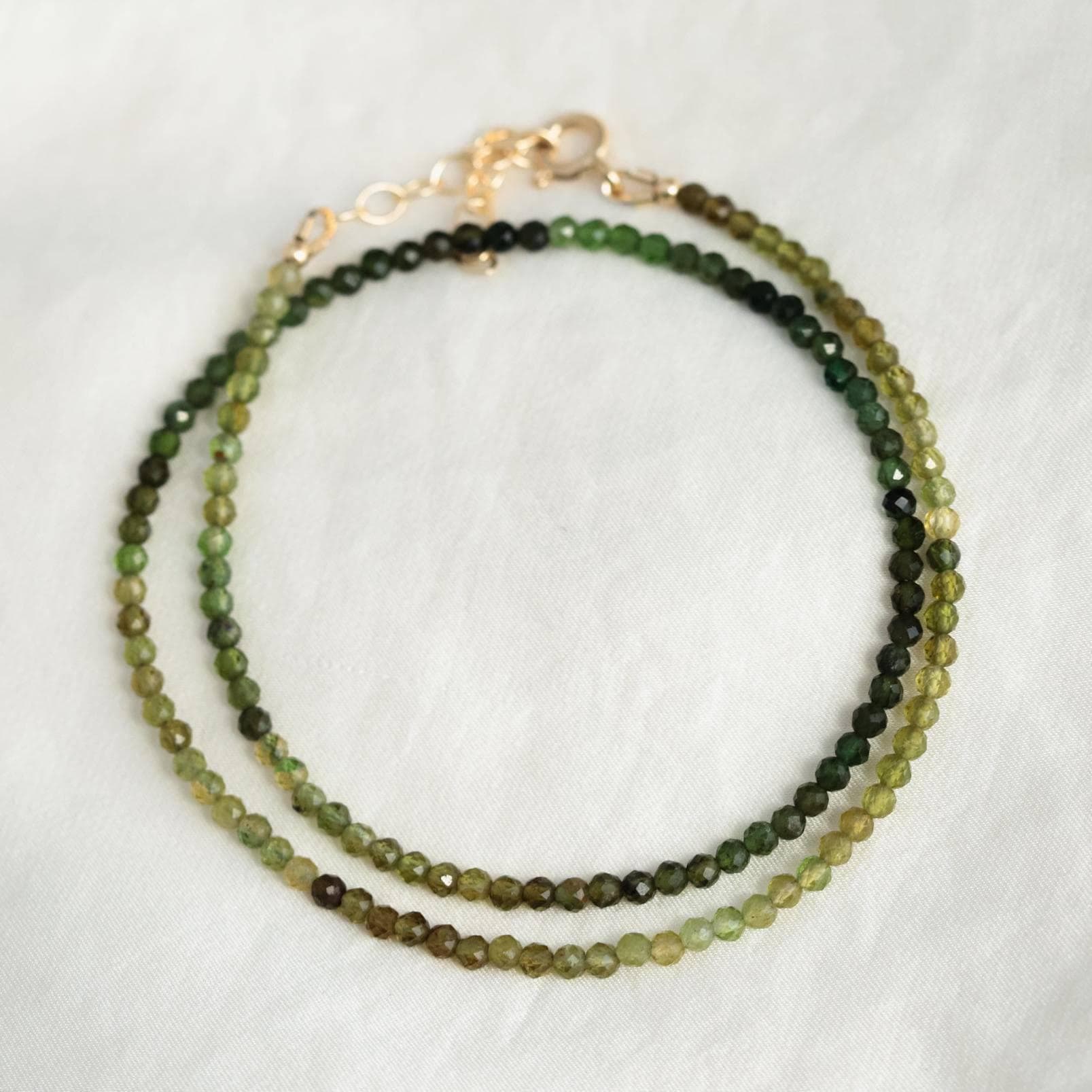 RARE! Green Tourmaline 3mm | Green tourmaline necklace | Green tourmaline | Faceted tourmaline 3mm stones | green tourmaline #0532