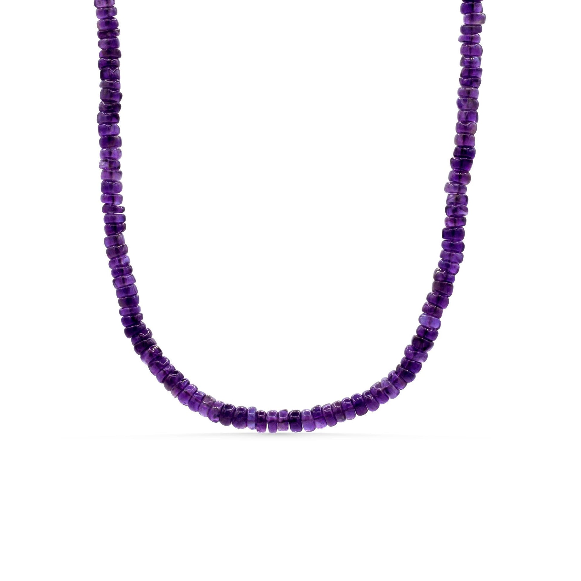 Amethyst Smooth rondel Necklace