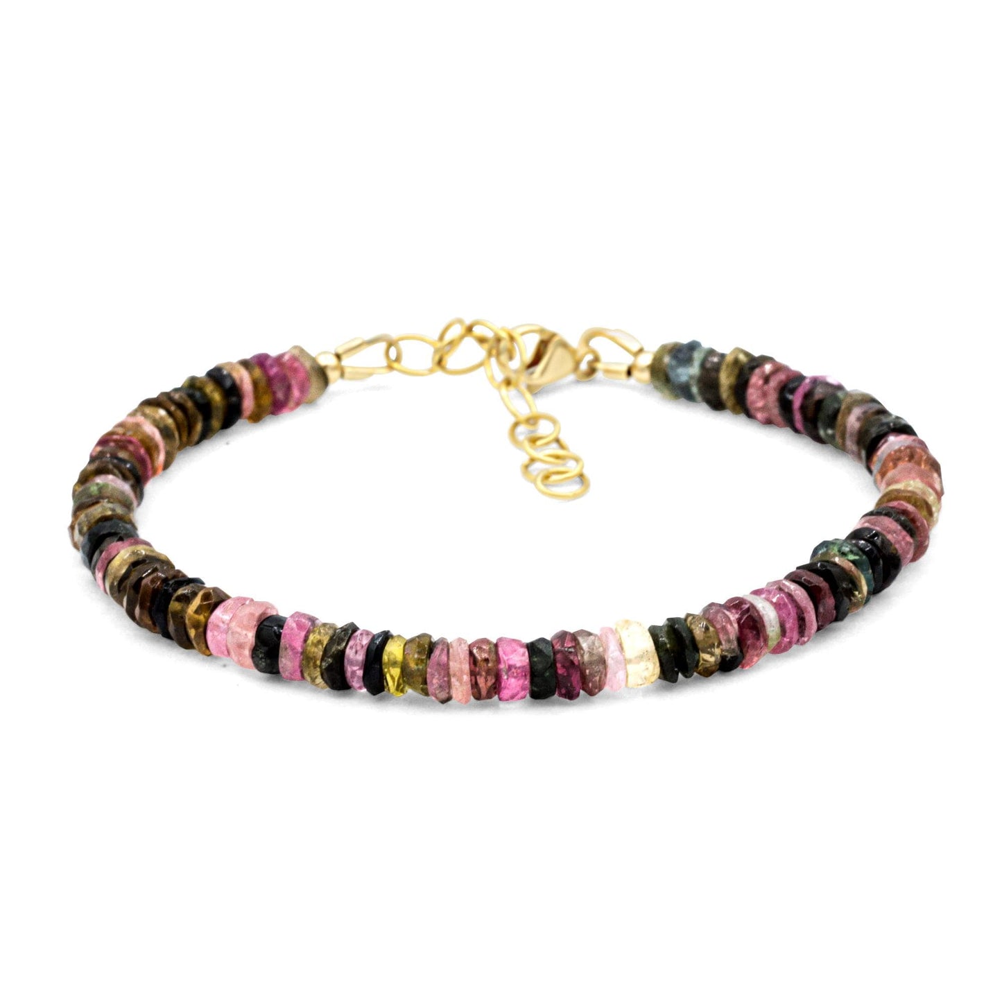 Multi-Colored Tourmaline Heishi Bracelet