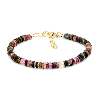 Multi-Colored Tourmaline Heishi Bracelet
