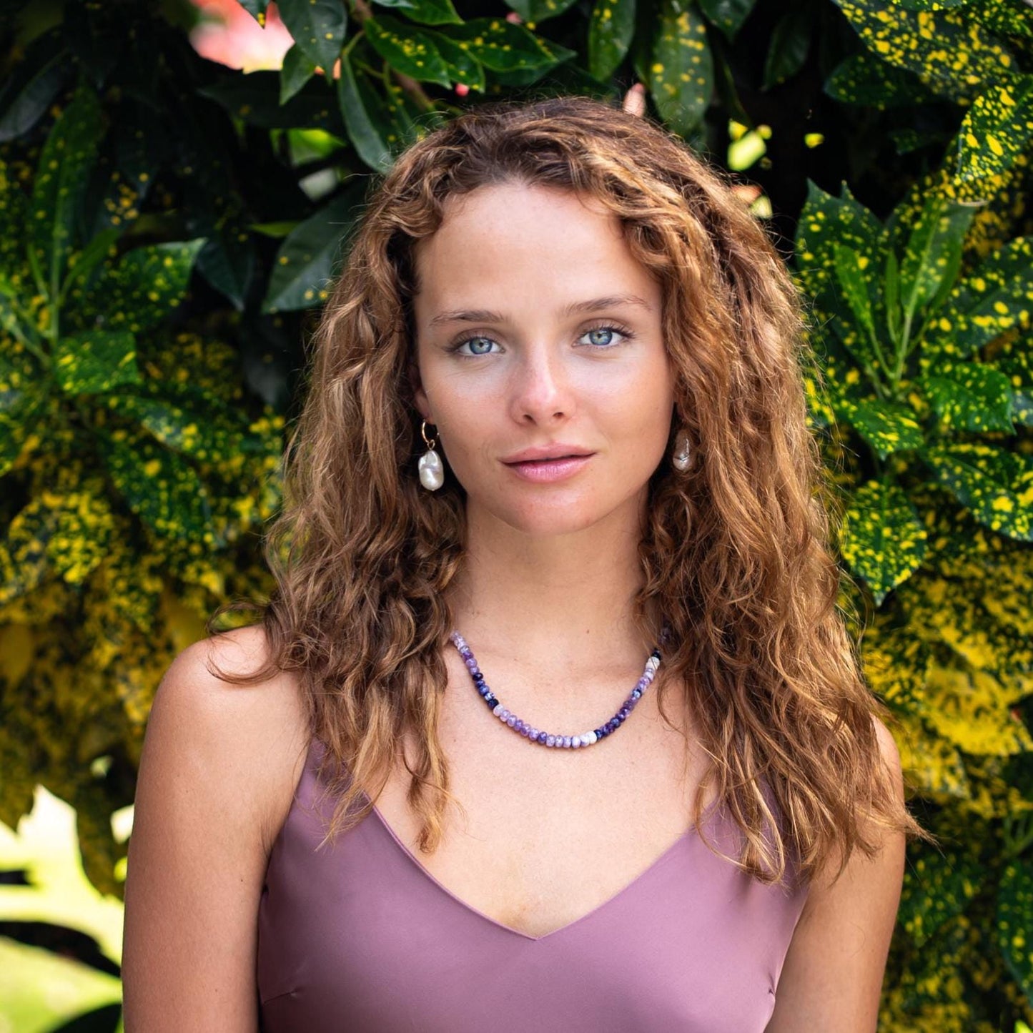 Purple Tiffany Opal Necklace