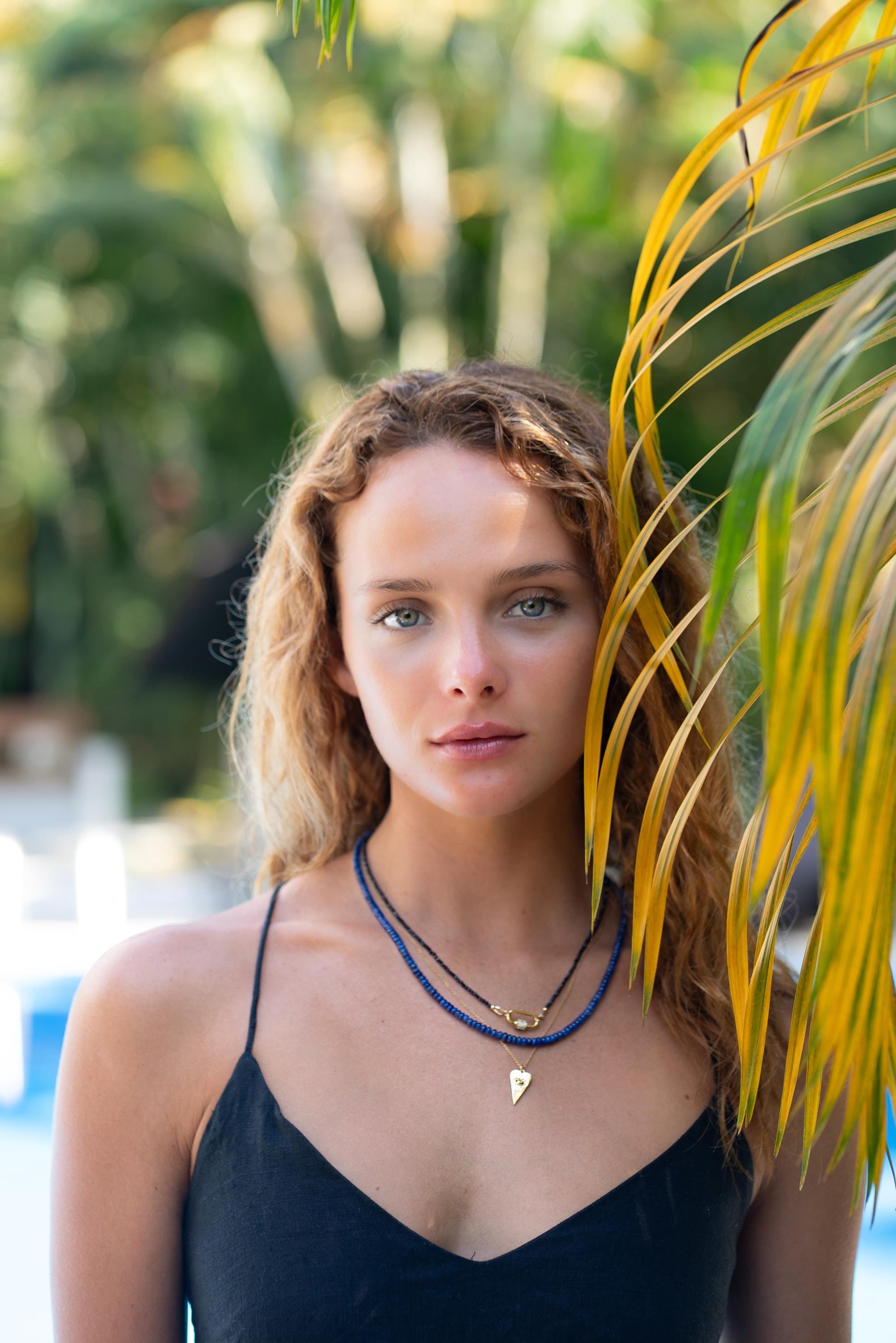 Blue Sapphire carabiner necklace Necklace | Women's Gemstone Choker Necklace | Faceted Blue Sapphire | September birthstone