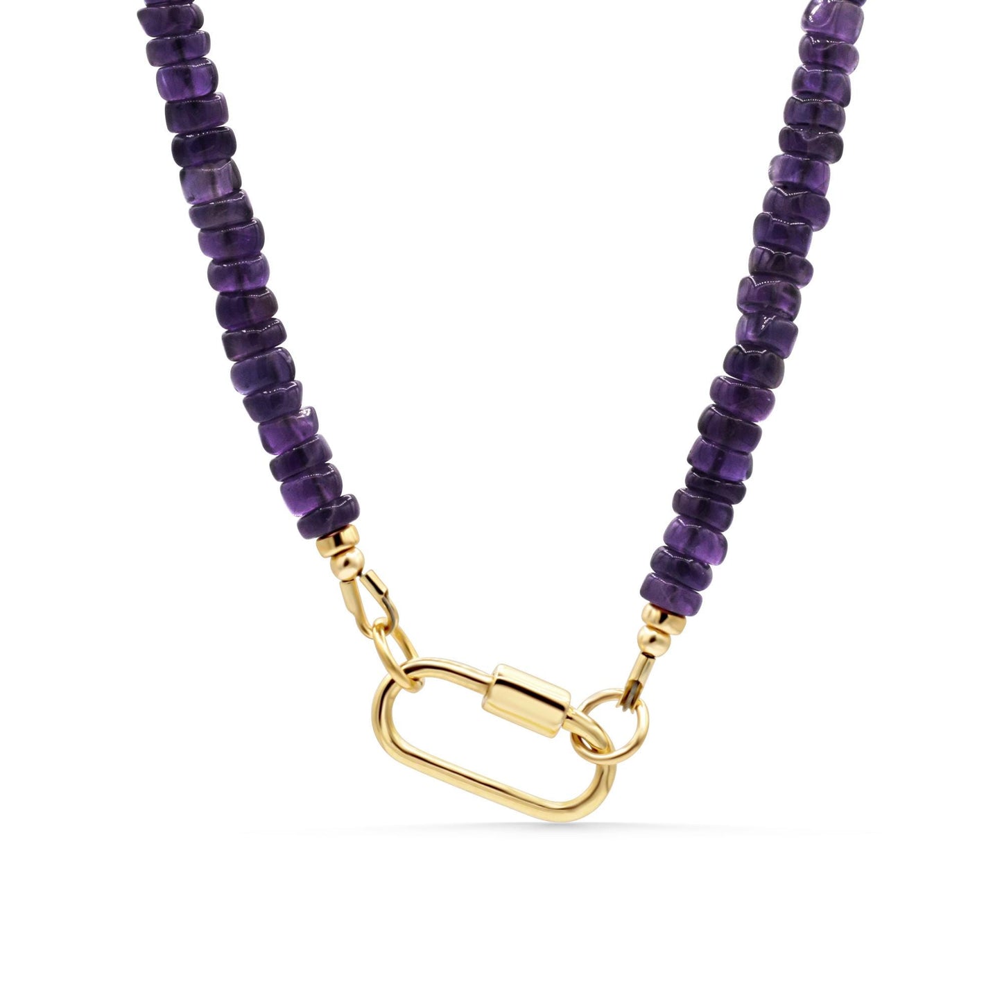 last one! Natural Amethyst Beaded Necklace, Smooth amethyst | [ENAP1146] Amethyst Necklace | Amethyst beaded jewelry | February birthstone