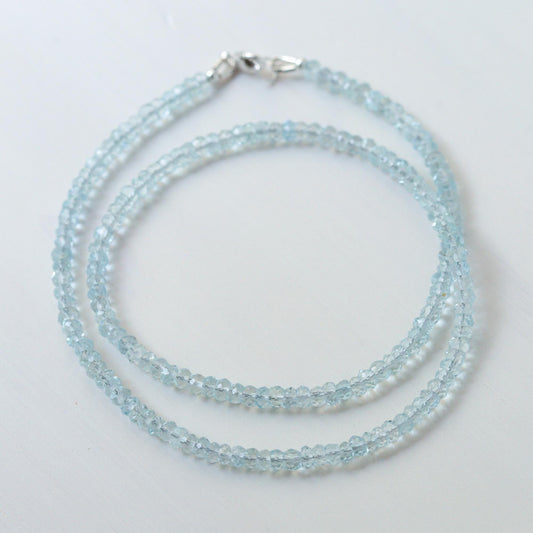 Misty Blue Aquamarine Necklace