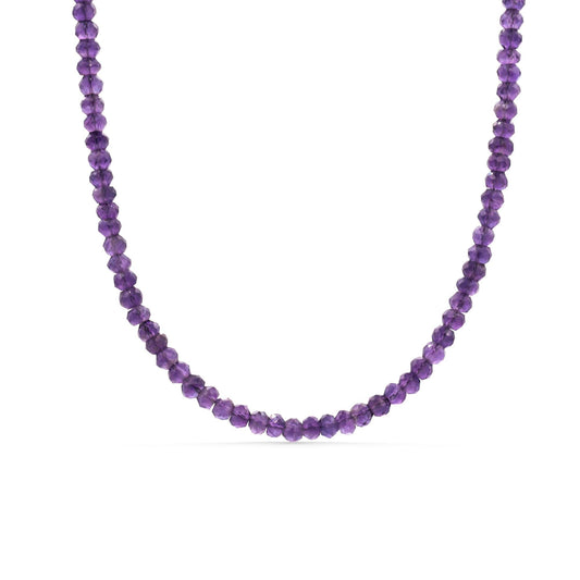 African Amethyst Beaded Necklace