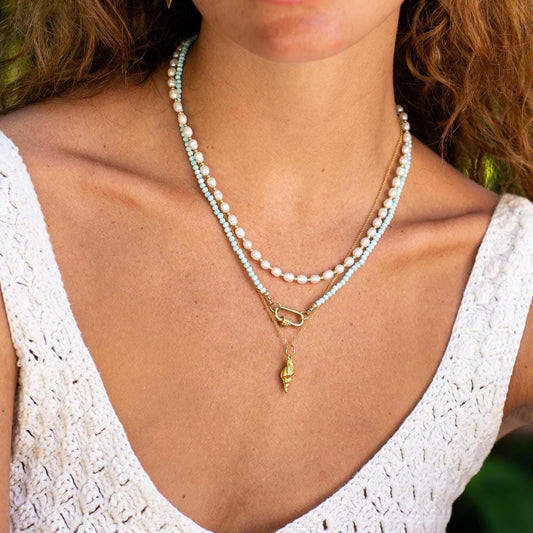 Freshwater Pearl necklace | Pearl necklace | Boho freshwater pearl necklace | pearl necklace gold