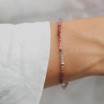 Multi spinel cube Bracelet
