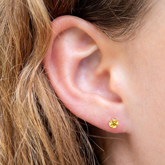 Citrine Stud Earrings