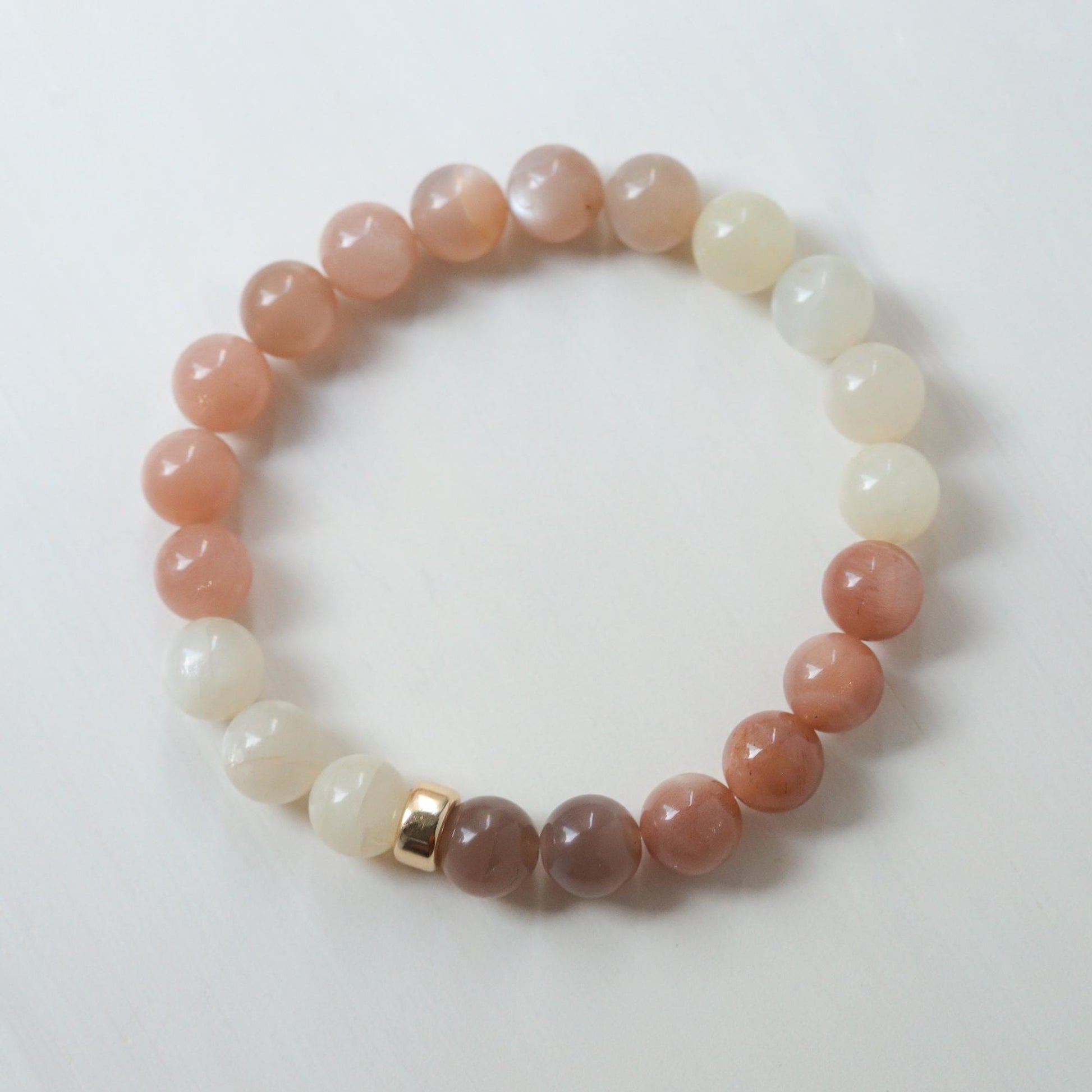 Mixed Moonstone 8mm, White Moonstone Rondel, Mixed Moonstone 8mm – Gold Filled, 14K gold, silver – Handmade Jewelry