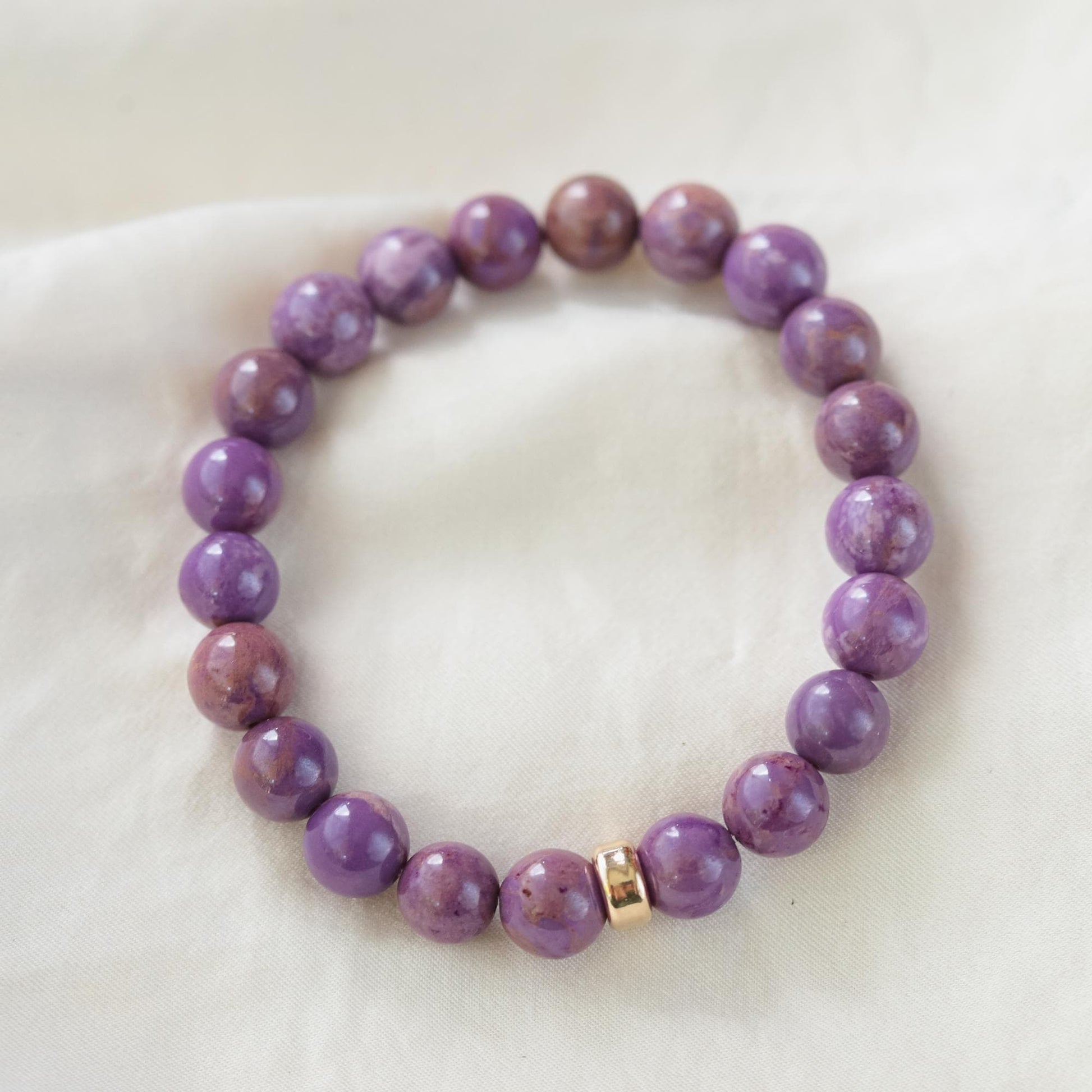Unique Phosphosiderite | AAA+ Phosphosiderite | Phosphosiderite Bracelet, 6mm Phosphosiderite | beaded Phosphosiderite