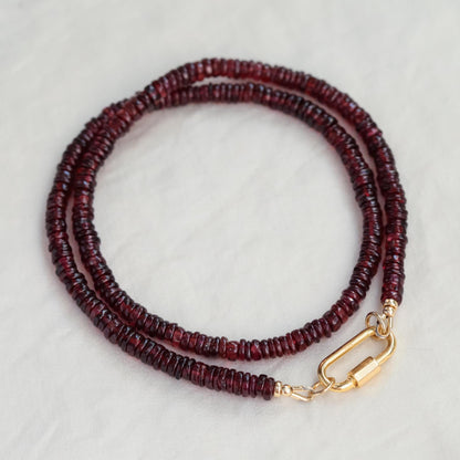 Garnet Beaded Necklace