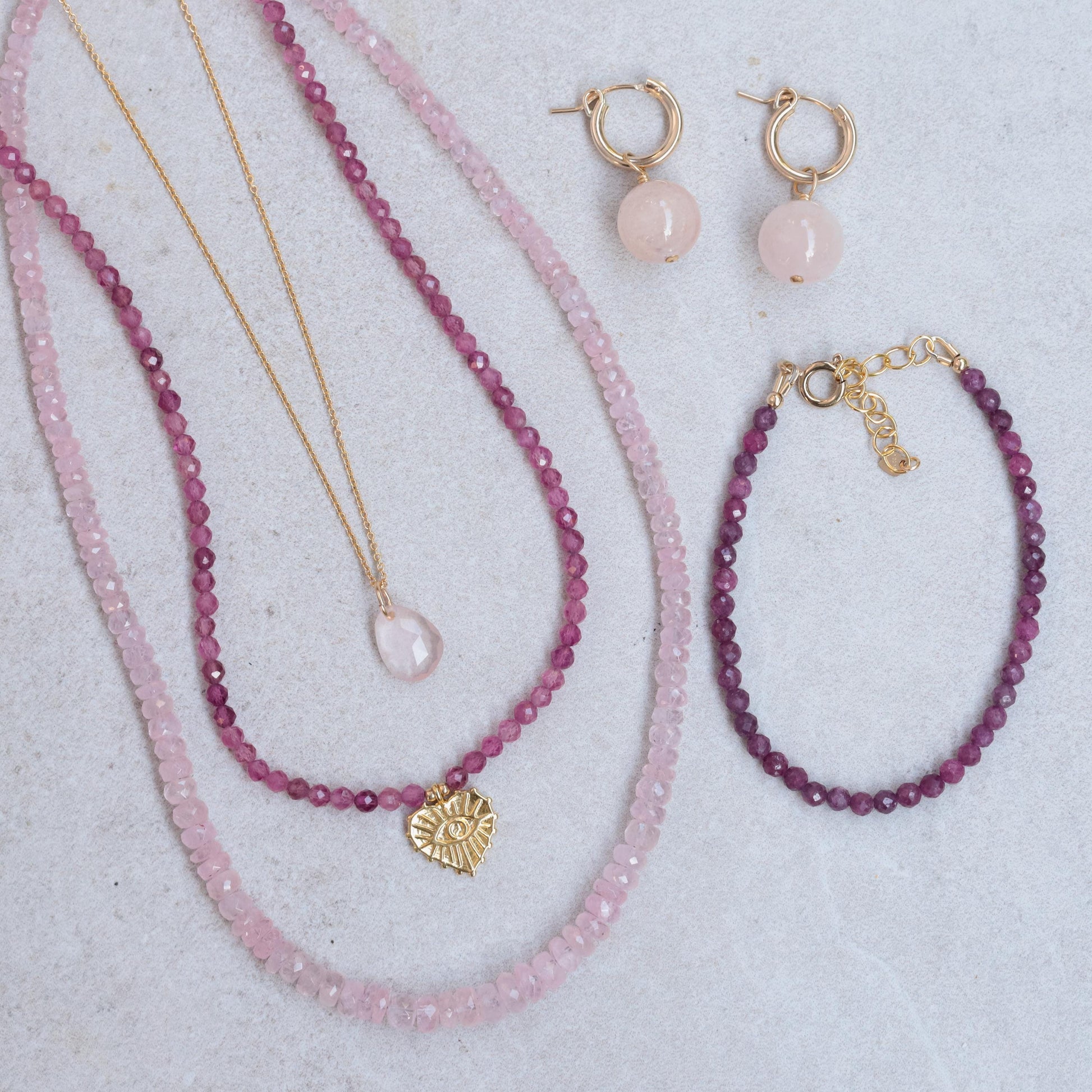 Bubble gum pink Morganite Necklace