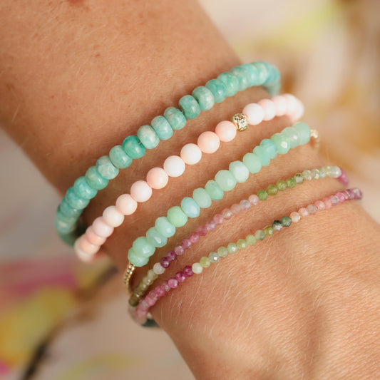 Dainty Mixed Tourmaline Beaded Necklace