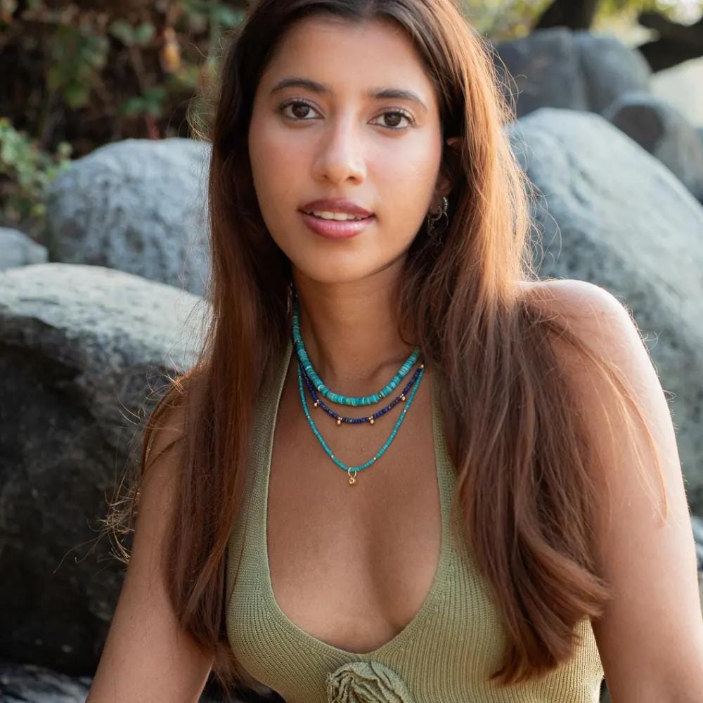 Lapis lazuli beaded necklace