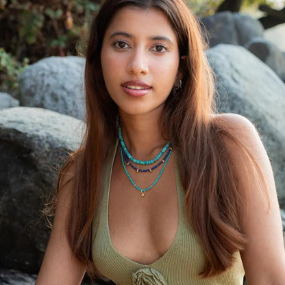 Lapis lazuli beaded necklace