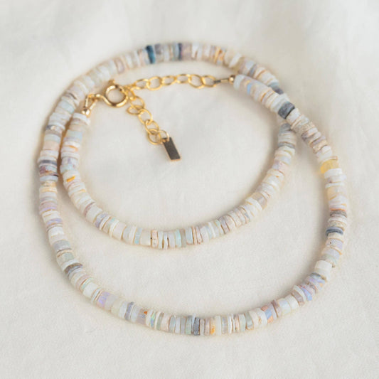 Australian opal Necklace | Australian opal necklace | opal necklace | summer gemstone necklace | opal necklace, opal necklace W