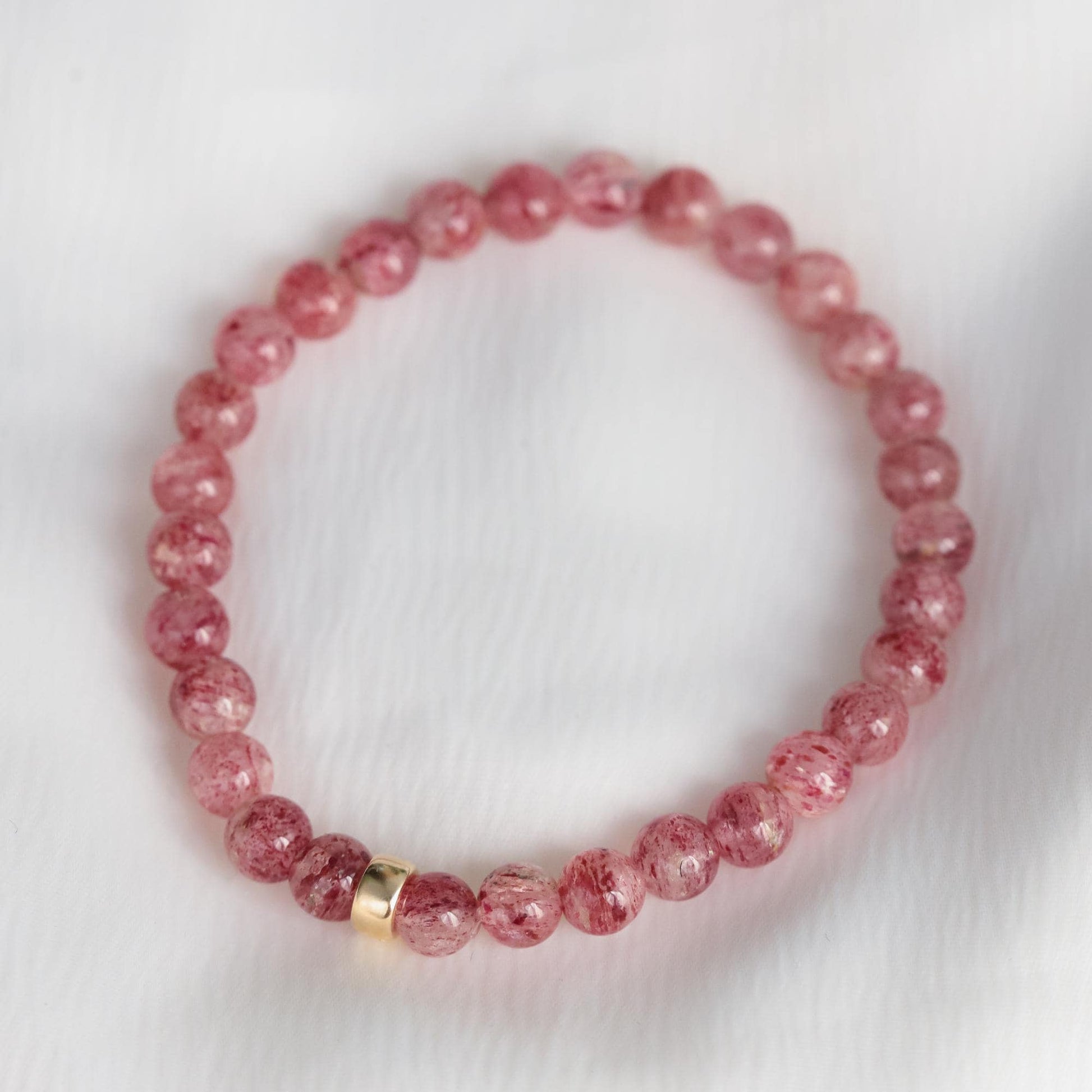 1 left! Strawberry Quartz | Strawberry quartz 6mm | rare quality AAA strawberry quartz bracelet | quartz strawberry 6mm #0278