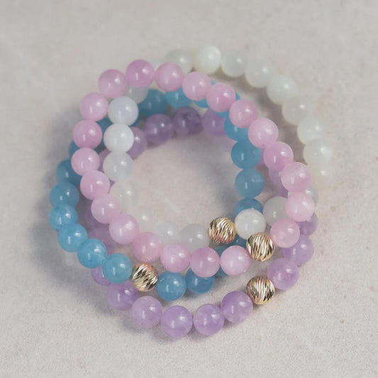 14K GOLD 8mm Natural Moonstone Bracelet, moonstone jewelry, gold moonstone, June birthday, June birthstone, beaded moonstone