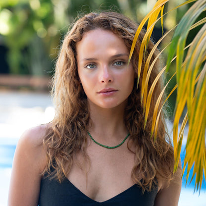 Tsavorite Necklace - 14K