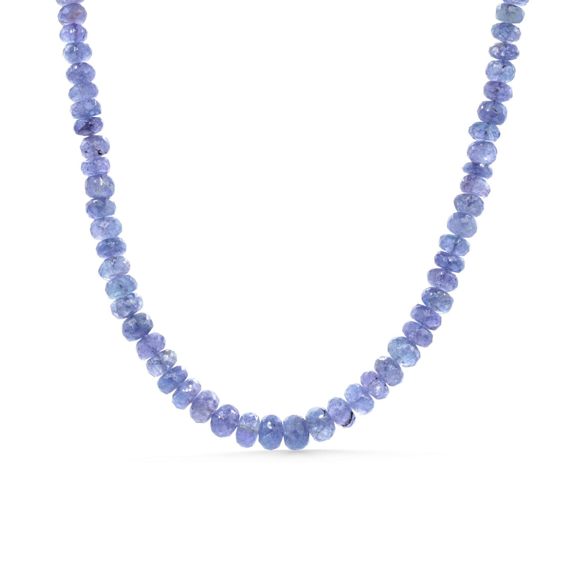 Tanzanite faceted rondel necklace